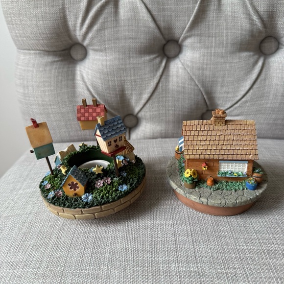 2 Our America by Yankee Candle Capper Topper Birdhouses Garden House‎ Vintage - Picture 2 of 4
